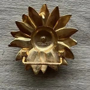 MILOR 94 BELT BUCKLE Golden Sun Metal Sunflowe Medallion Accessories | Milor 94 Belt Buckle Golden Sun Metal Sunflowe  main image 2